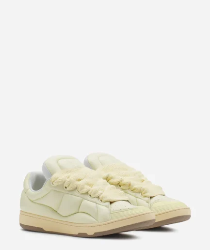 Lanvin Curb XL Leather Sneakers – Beigh