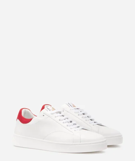Lanvin Leather DDB0 Sneakers – White/Red