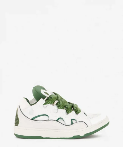 Lanvin Leather Curb Sneakers – Green