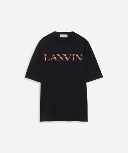 Lanvin Classic Curb Embroidered T Shirt – Black